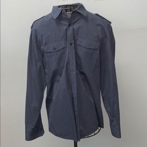 Casual Button Shirt with Shoulder Straps